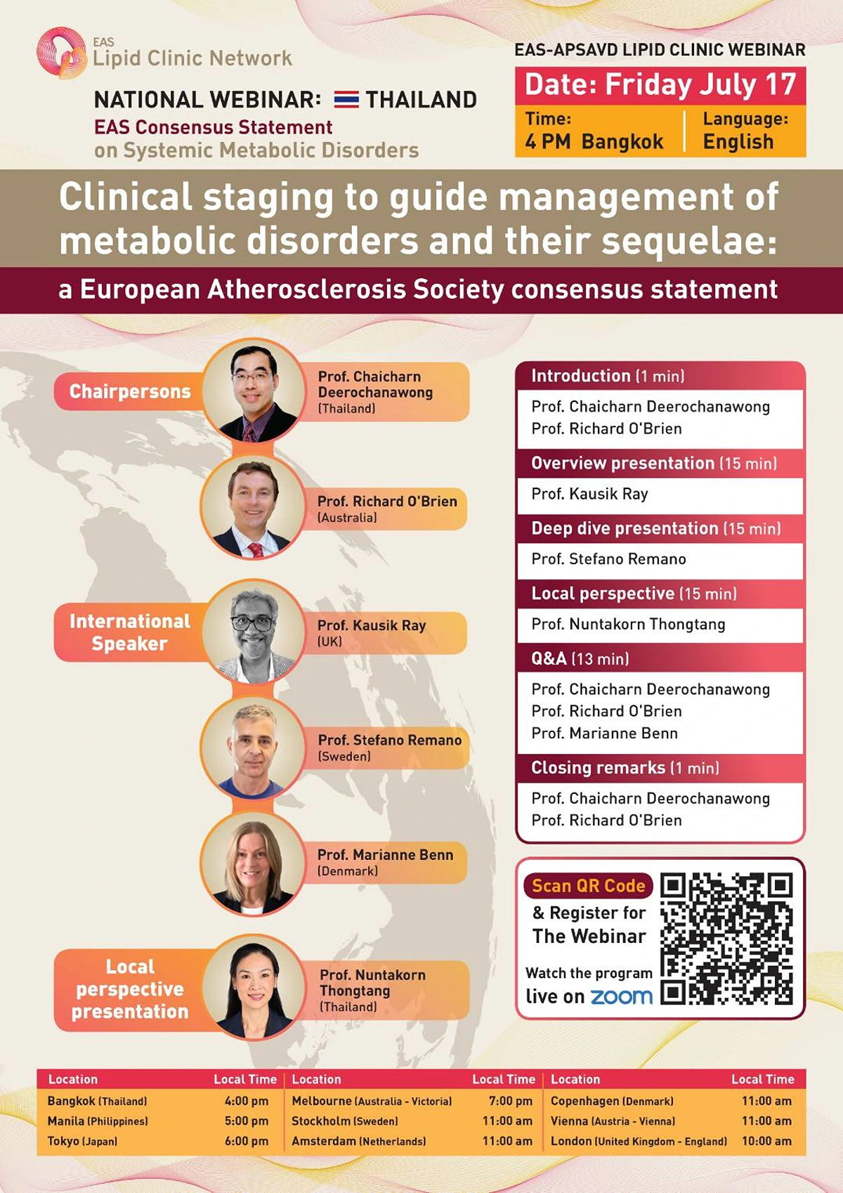 NATIONAL WEBINAR: THAILAND Clinical staging to guide management of metabolic disorders and their sequelae: a European Atherosclerosis Society consensus statement